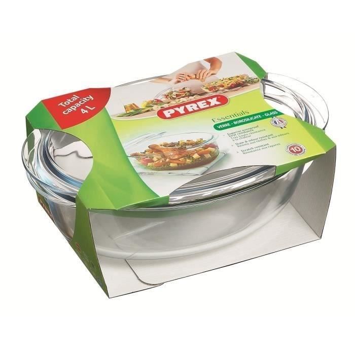 PYREX Cocotte ovale Essential 4 L transparent