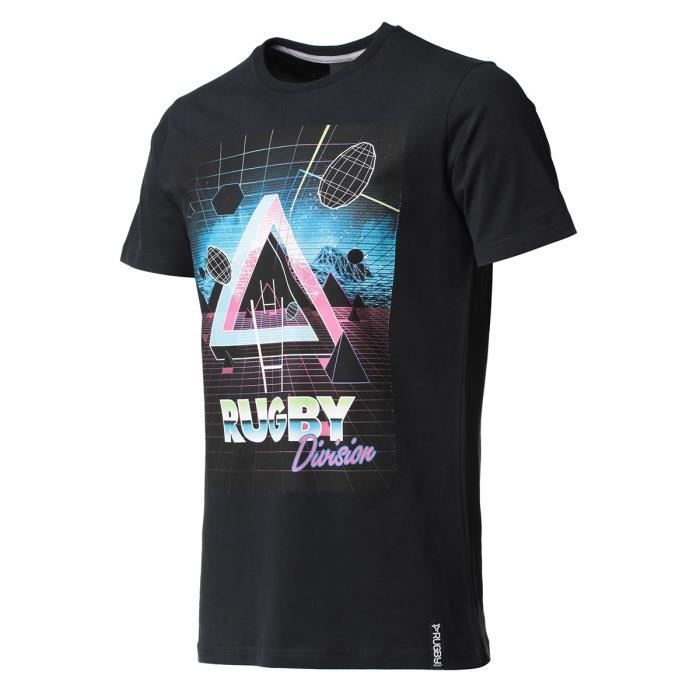 RUGBY DIVISION - Tee shirt manches courtes ELECTRON noir