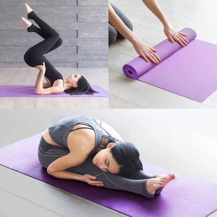 Tapis de Yoga Natte de Gym Insipide extra épais 183 X 61 X 1 cm Tapis de sport Tapis de fitness