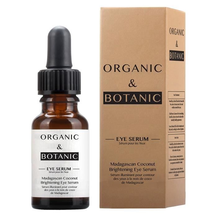 Organic & Botanic Sérum Illuminant pour Contour des Yeux Noix de Coco de Madagascar 15 ml: Beauté et Parfum
