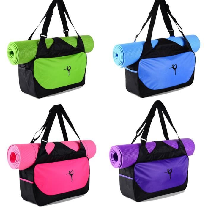 48*24*16cm haute capacité Yoga tapis sac à dos toile imperméable Yoga sac sport Fitness sacs (pas de tapis de Yoga) Rose