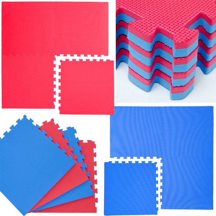 Tapis de Sol - 4 Tapis Puzzles plus 8 Cadres - Durable Mousse EVA - Idéal pour pratiquer la Gymnastique Yoga Judo etc. - Epaisseu...