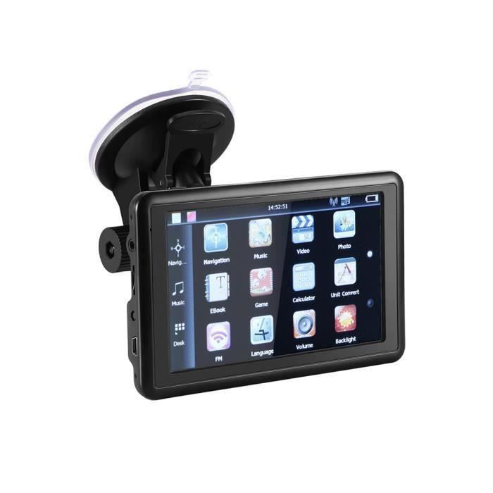 GPS Voiture Navigation GPS 5 Pouces écran Tactile Cartographie Europe 8GB ROM Soutien FM Carte de transmission - TF - vidéo MP3 Le