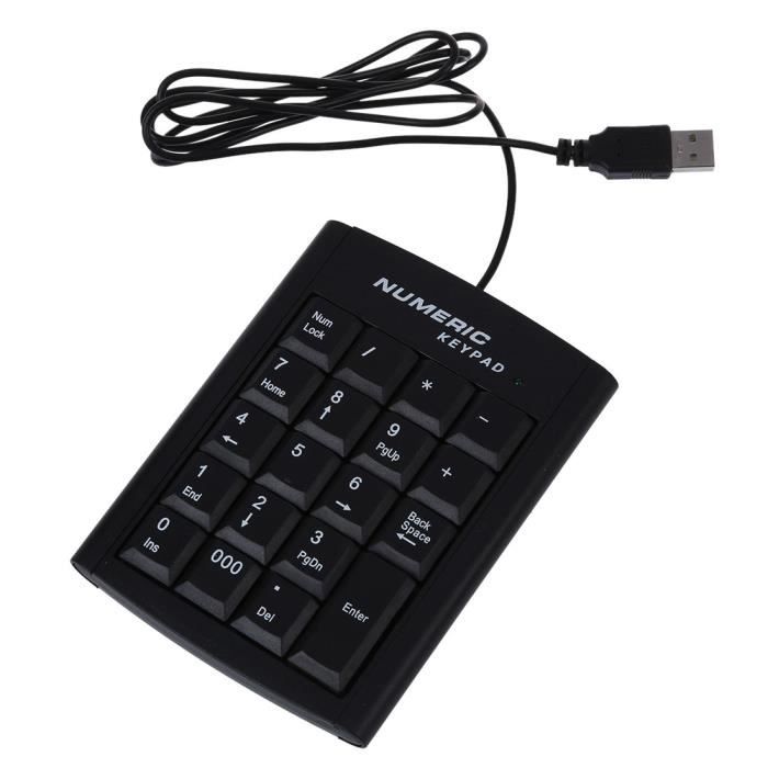 USB pave numerique avec clavier 19 touches Clavier numerique pour PC portable