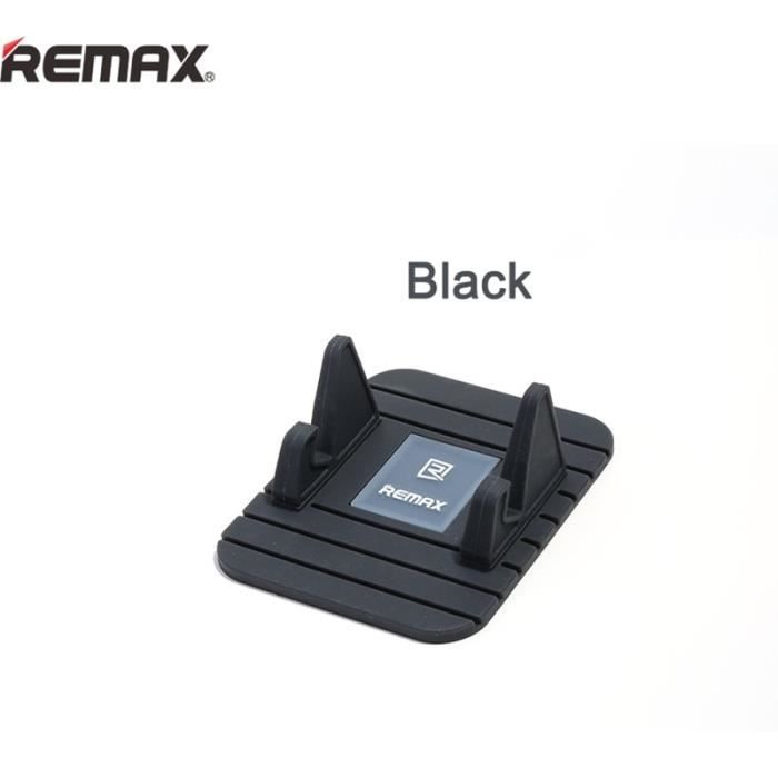 Remax voiture support pour téléphone Silicone souple tapis anti dérapant support de téléphone Mobile support support - Type Black