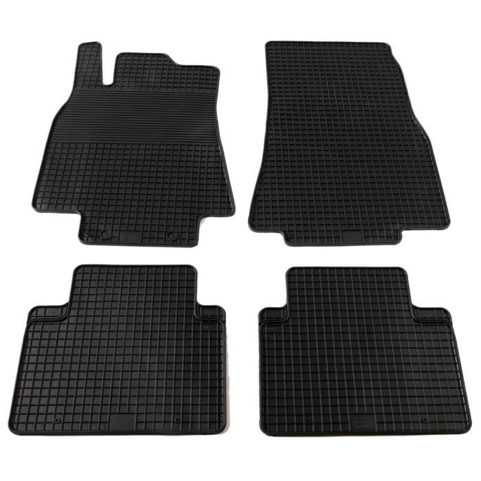 Lot de 4 Tapis de voiture Tapis d'auto Tapis de sol Caoutchouc pour Mercedes (W212) Classe E