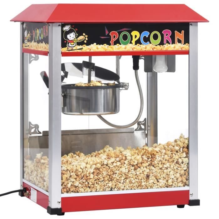 MEUBLE® Machine à pop-corn Professionnel - électrique avec pot de cuisson en téflon 1400 W ♕4293
