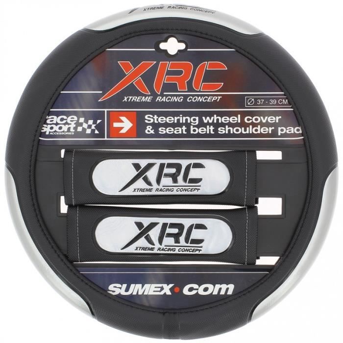 Couvre Volant Voiture + Fourreau Ceinture Xtreme Racing Concept 37-39cm