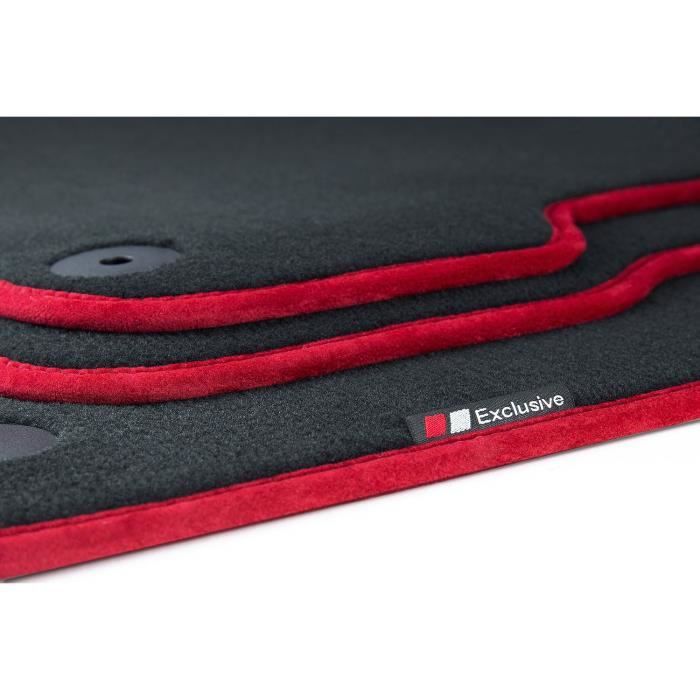 Luxury-line tapis de sol pour Audi TT 8J année 09/2006-2014 [Rouge]