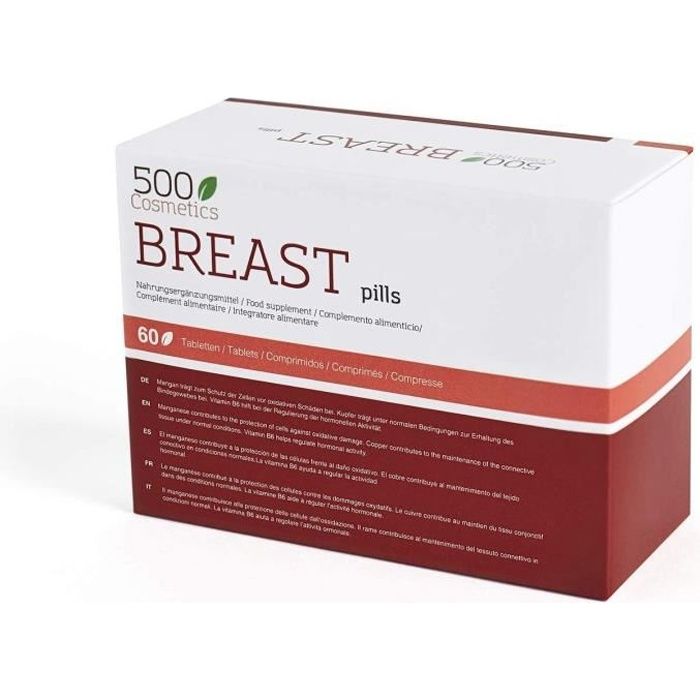 500cosmetics Breast complément Naturel pour augmenter et raffermir la poitrine féminine ingrédients 100% naturelles fabriqué 1235