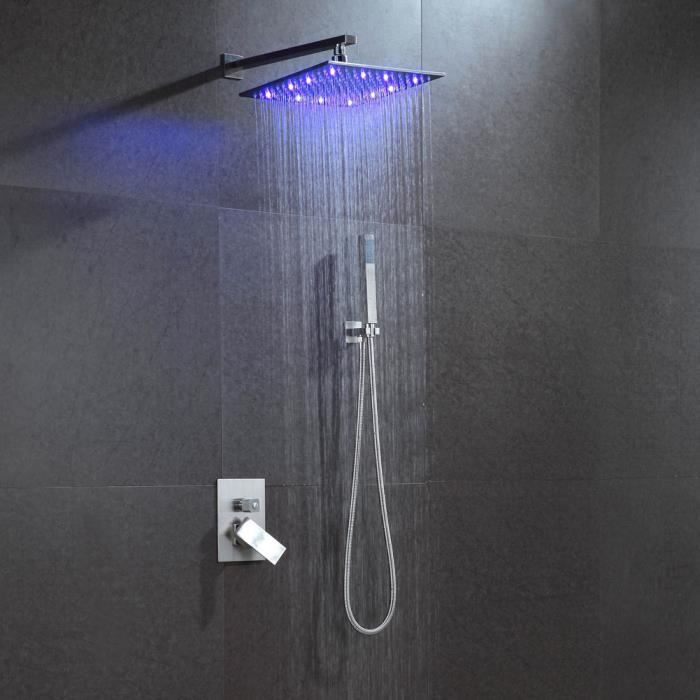 Système de douche, système de douche avec douche thermostatique pluie douche carré douche set douche