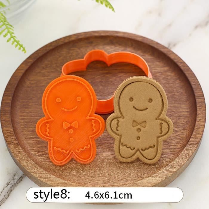 Moule à gateaux,Emporte pièce de noël découpeurs Fondant gâteau moule Biscuit Sugarcraft gâteau décoration outils - Type 8 #A