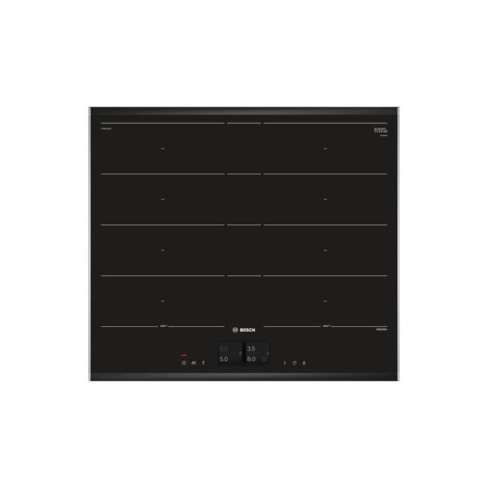 Bosch PXY675JW1E, Dessus de table, Plaque avec zone à induction, Verre-céramique, Noir, 3300 W, Rectangulaire