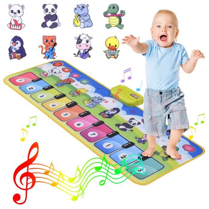 Piano tapis de danse pour enfant - Jouet d’éveil - Instrument de musique pour enfant – Tapis musical – Jouet enfant (110 x 36 cm)