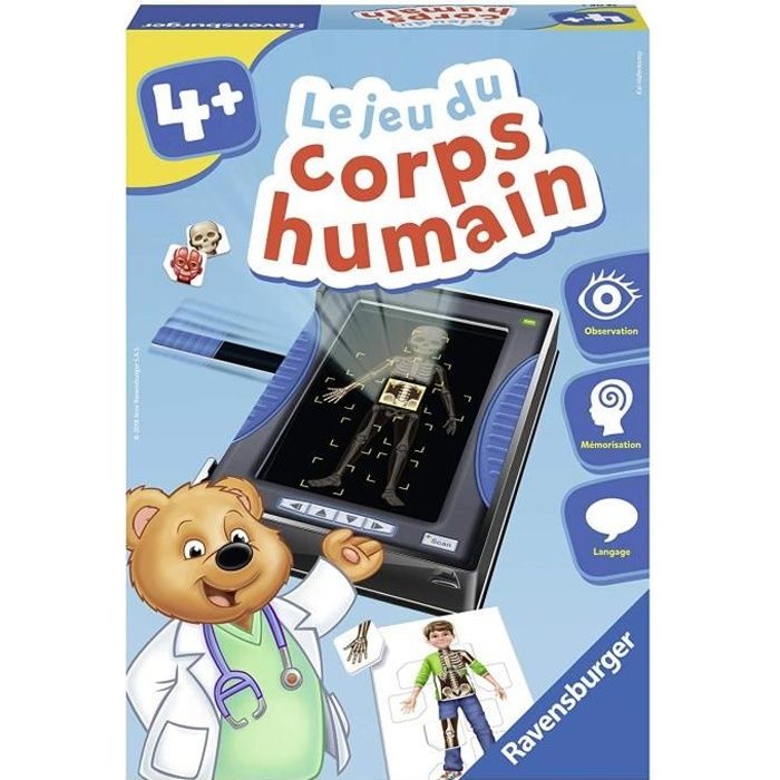 RAVENSBURGER Jeu éducatif Le jeu du corps humain - 4 ans et +