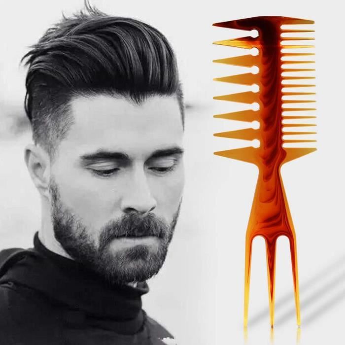 Peigne - Hommes-Femmes Dents Double Face Peigne Os En De Poisson Brosse à Cheveux Salon Coiffure De Coiffeur