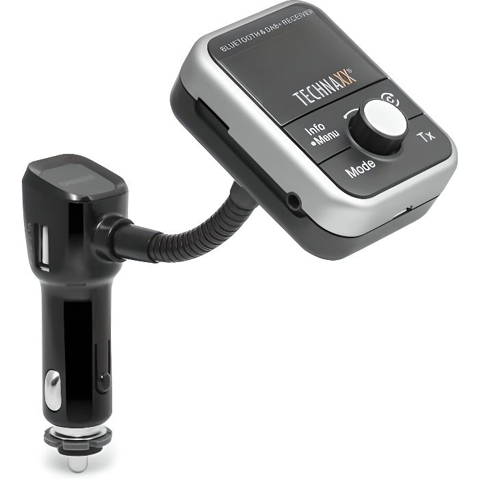 Radio Bluetooth DAB+ et FM avec fonction mains-libres, fonction USB, radio et lecteur MP3