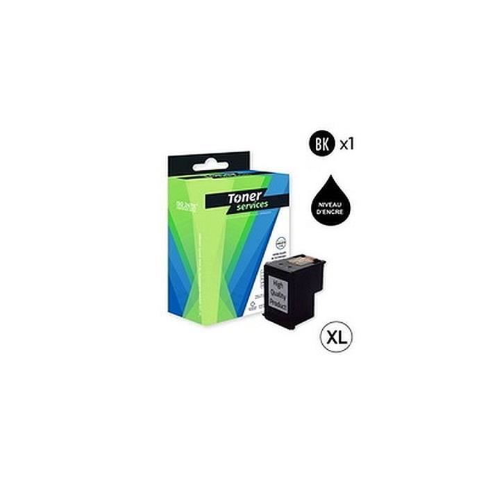 Cartouche dEncre Noire Grande capacité marque Toner Services équivalent à HP 62XL - HP C2P05AE 600