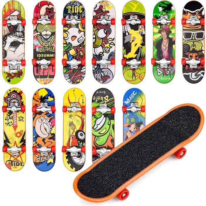 Tech Deck -12Pcs Mini Finger Skateboard Planche à roulettes de Doigt Mini Fingerboard Mini Skate Doigt Mini Skate Tech Deck