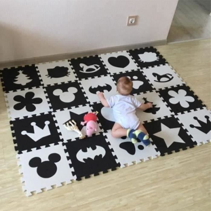 HK23448-Tapis Bébé Tapis d'éveil puzzle en mousse pour Enfants Mousse EVA Motif Puzzle Ramper 30*30CM-9Pcs JAF3721
