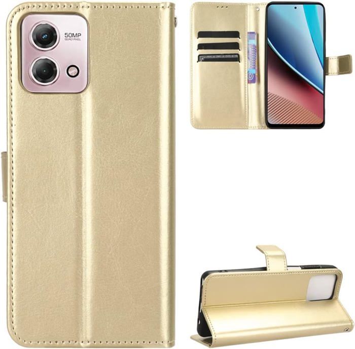 Étui Livre Magnétique Avec Porte-cartes Pour Motorola Moto G73 5G - Noir Ou Rose, Neuf