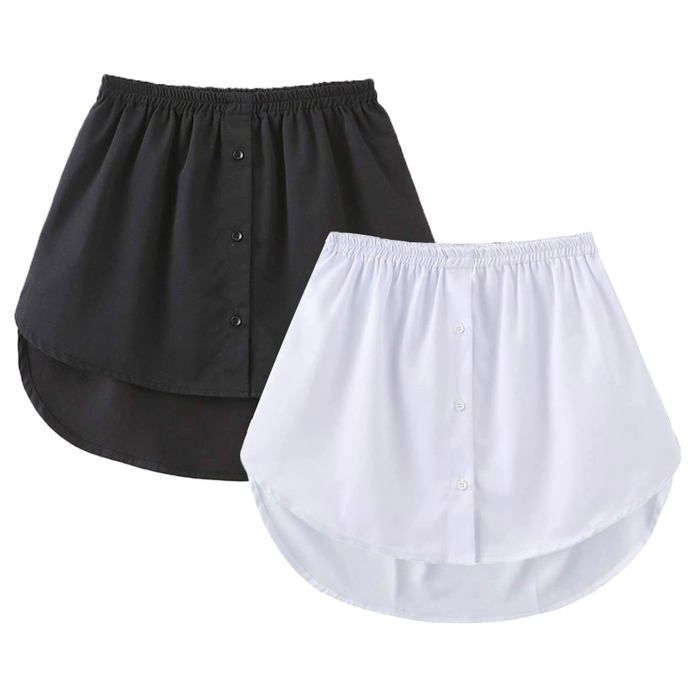 Extension De Chemise Pour Femme - Mini Jupon Bas Sous Jupe Chemisier 3 Pièces