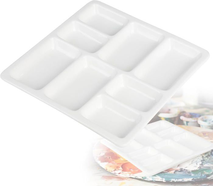 Palette De Mélange De Peinture Aquarelle En Porcelaine Et Céramique En