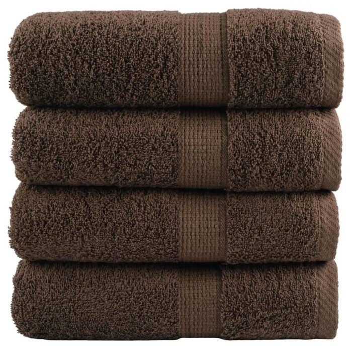 Meilleurs prix pour vidaXL Serviettes dinvité de Qualité Supérieure 4 pcs Draps de Bain Essuie-mains Serviette de Visage Salle de Bain 137231