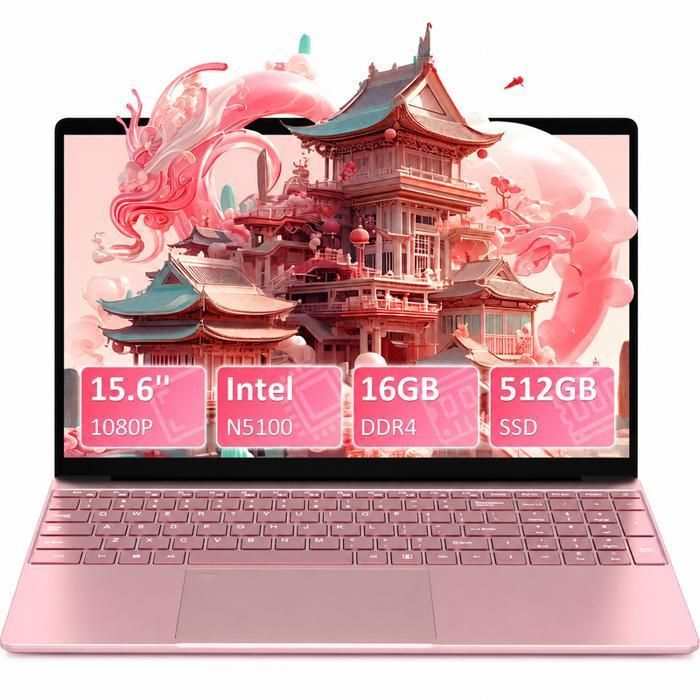 Auusda PC Portable 156 Stockage 16+ Processeurs Intel Celeron N5100 4C4T Ordinateur Portable Windows 11 FHD