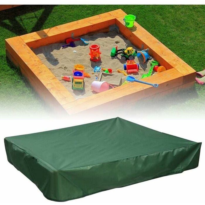 Housse de bac à sable 150 cm en Oxford 210D étanche et anti-UV noir