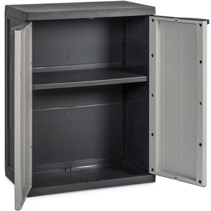 Armoire de jardin - TOOMAX - BIOS MIDI LOW - Gris - 65×37×85 cm - Étagère réglable 20 kg Armoire de jardin - TOOMAX - BIOS MIDI LOW - Gris - 65×37×85 cm - Étagère réglable 20 kg