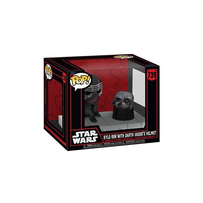 Figurine Funko Pop Deluxe Darkside Kylo Ren avec casque de Dark Vador