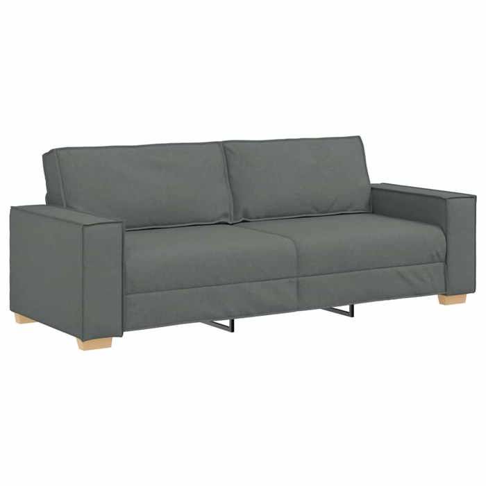 （67915） Canapé Droit - 3 places - Gris foncé 180 cm Tissu
