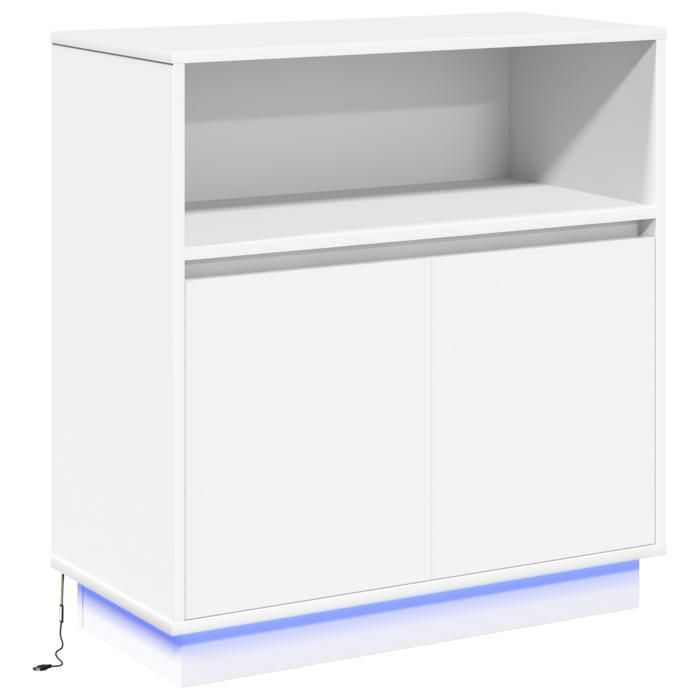 Automne/hiver 2025 Buffet/Commode/Sidebord - CLOUD - avec LED - Blanc 71x345x75 cm en Bois Nécessaire FR1028