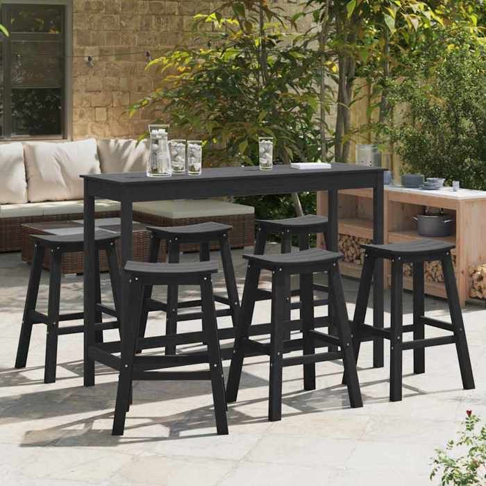 vidaXL Tabourets de bar 9 pcs HDPE Tabourets de bar 2 pcs HDPE