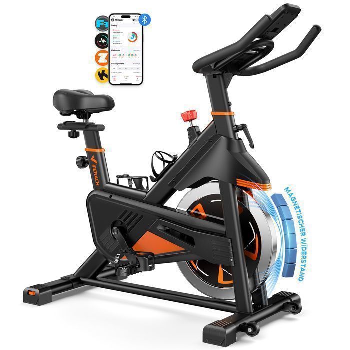 Vélo D'appartement Magnétique MICYOS MX87, 12kg, Blanc, Avec Cardio Et Réglages