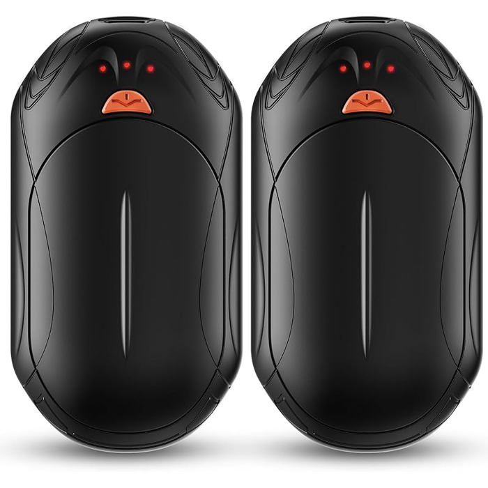 WAHTOOK AI Lot de 2 chauffe-mains électriques rechargeables, puces intelligentes AI, chaleur sûre pendant 20 heures, cadeau pour Noël, plein air, golf, chasse, camping WAHTOOK AI Lot de 2 chauffe-mains électriques rechargeables, puces intelligentes AI, chaleur sûre pendant 20 heures, cadeau pour Noël, plein air, golf, chasse, camping