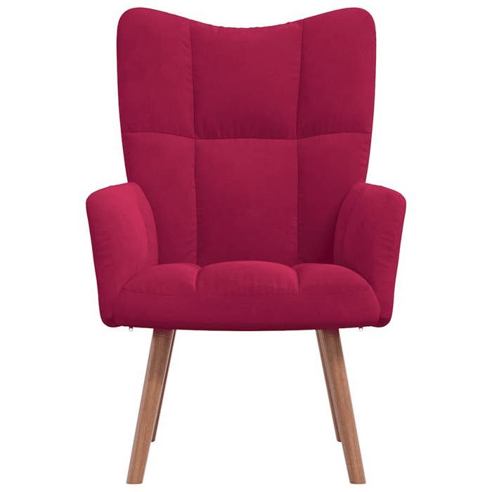 Bestseller Chaise/Fauteuil de relaxation - BURKE - 110 kg par siège - Rouge bordeaux Velours FF728