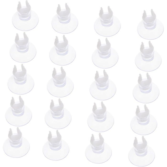 Comparer les prix de 20 pièces Ventouses à Succion pour Tube Aquarium Supports de Fixation pour Tuyaux Compatible avec Réservoirs，20*30MM