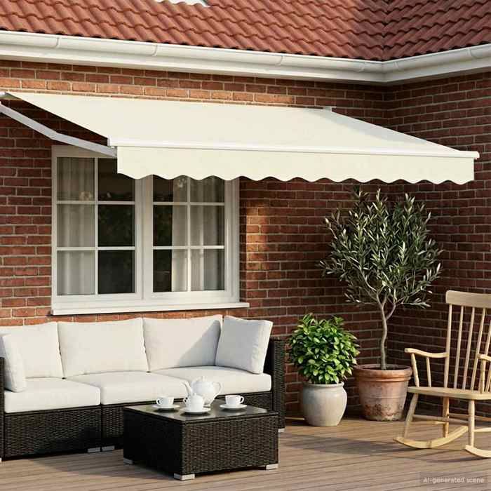 vidaXL Auvent rétractable électrique Crème 3 x 2 - vue 10