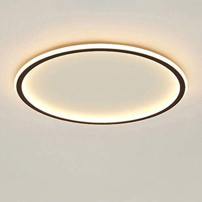 Plafonnier rond à LED à intensité variable lampe de salon moderne et tendance pour la maison la chambre à coucher le bureau (30 cm)