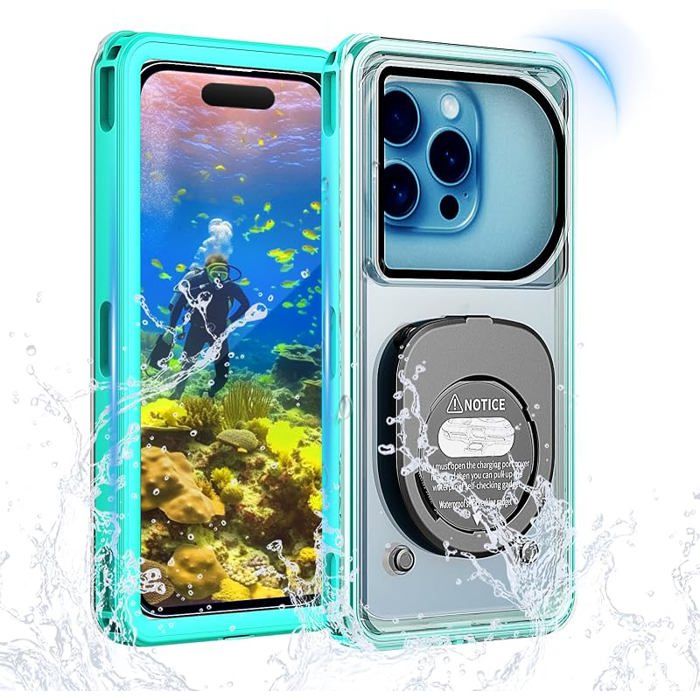 Housse de protection verte étanche IPX8 compatible écrans 6 95 pouces sac à téléphone imperméable pour toutes activités aquatiques
