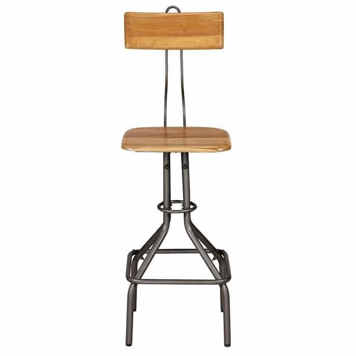 Winter SaleChaises de bar - Sièges de Bistro/Meuble de bar - lot de 2 - pour 2 personnes - teck massif de récupération(41 x 51 x 1