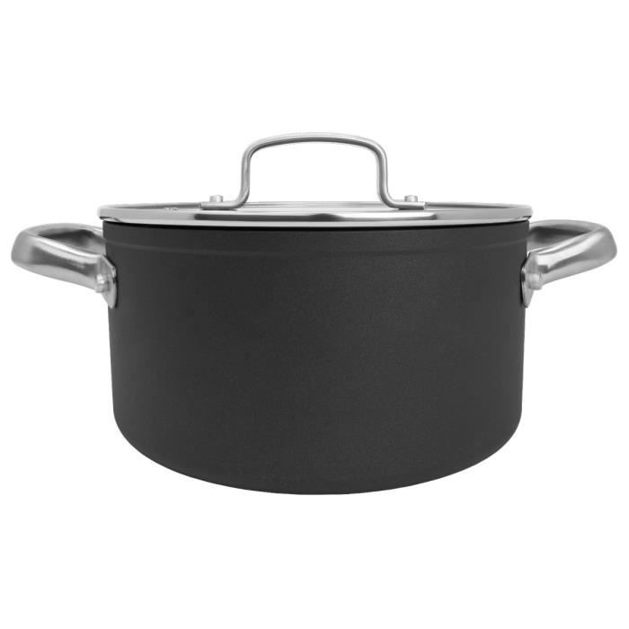 Casserole En Aluminium Forgé 20 Cm - Revêtement Anti-adhésif Marbré, Compatible Induction