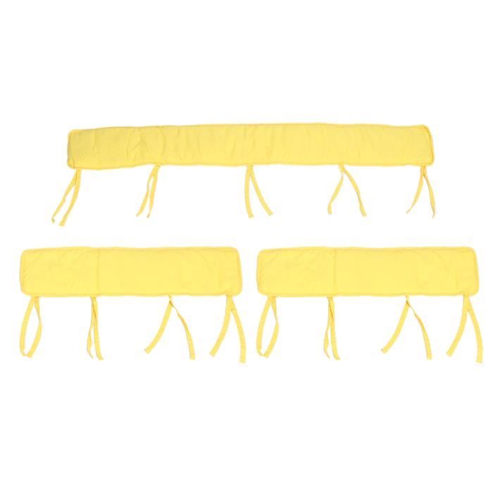 Lot De 3 Protections De Rails De Berceau Bébé - Rembourrées, Anti-Mâchonnement - Pour Rails Avant Et Latéraux - 7