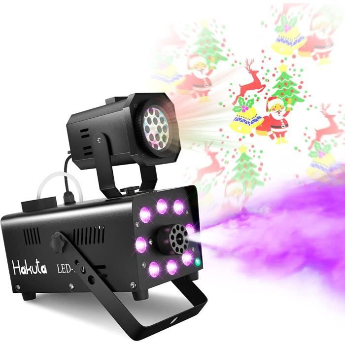 Machine à Fumée Verticale 1000W Hakuta - 18 LED + Boule Disco - Pour Fêtes, Clubs, Mariages, Halloween, Noël - 10