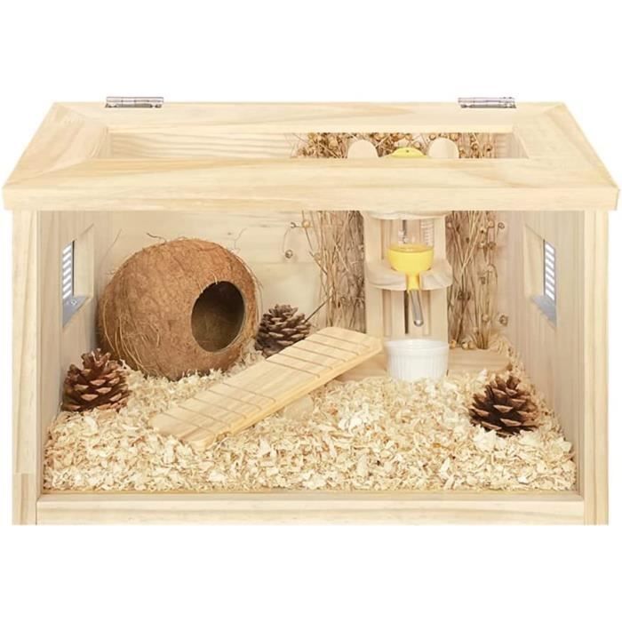 Cage Pico Hamster Cage Hamster Paysage en Bois Massif Habitat