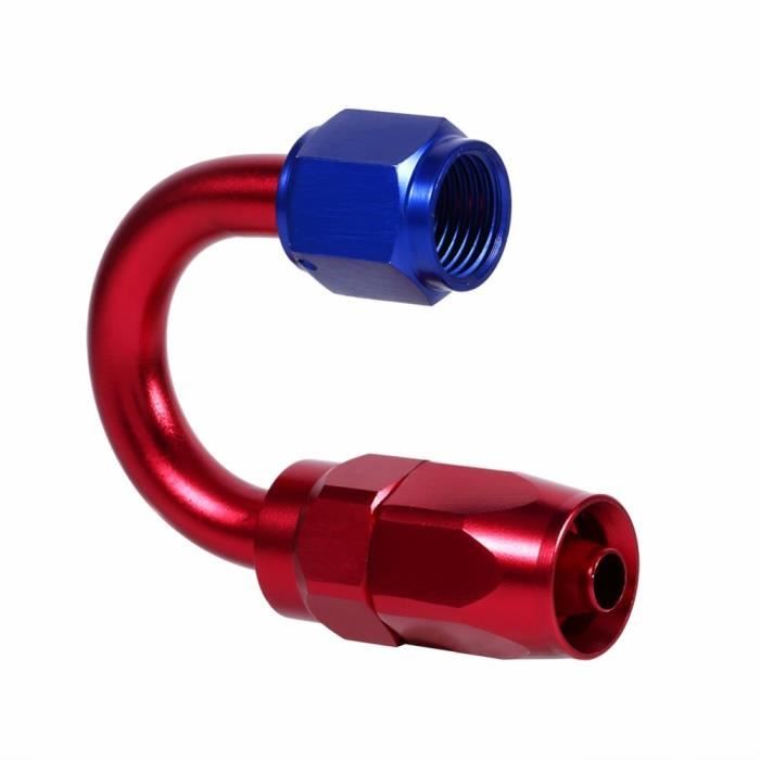 Adaptateur Raccord T 4AN Aluminium - Évasé Mâle, écrou Cloison, Noir - KRD PERFORMANCE