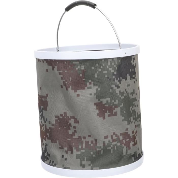 Seau Pliable 20L Spopal - Imperméable En PVC 500D, Léger, Portable - Pour Pêche, Camping, Jardinage, Lavage - 12