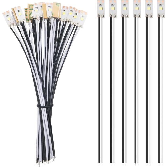 25 Pièces 17Mm Pré Câblées Led Smd, Modélisme Led, 12-18V Led Bandes ...